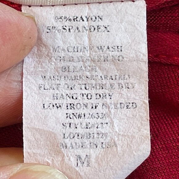 Cacia Red Boxy Crop Top with Scoop Neck Ruffled Bell Sleeve and Peplum Hem  Med - Picture 8 of 8